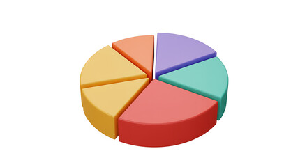 Fototapeta premium 3D Pie Chart for Business Report