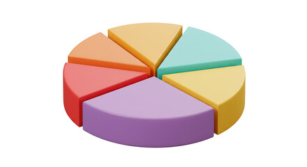 Obraz premium 3D Pie Chart for Business Report