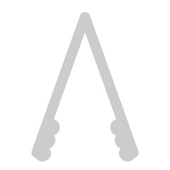 Kitchen utensils flat color icon. Tongs