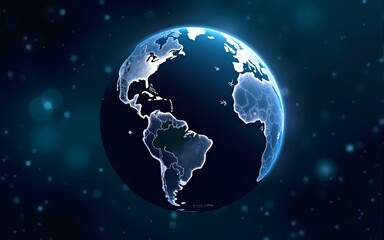 Night earth global virtual internet world connection of metaverse technology network digital communication and worldwide networking on connect 3d background, earth globe with space. High quality