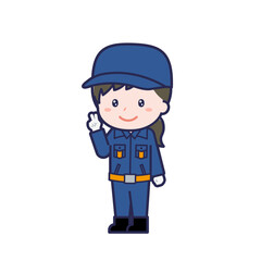 消防団員／ななめ／女性 14