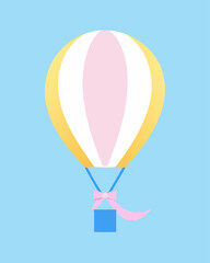 Colorful hot air balloons fly across the sky, offering a fun adventure for travel