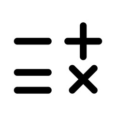 Obraz premium minus plus equal and cross icon