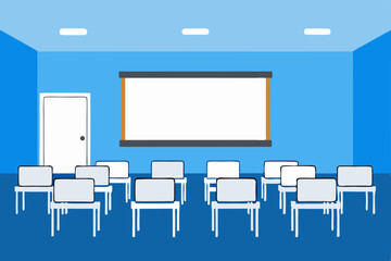 Empty Classroom Ready for Learning and Presentation