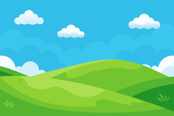 Serene Rolling Hills Landscape A Picturesque Summer Day Scene