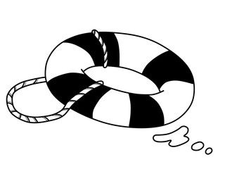 シンプル浮き輪（黒）