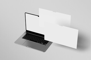 Laptop Screen Mockup, Template for website page
