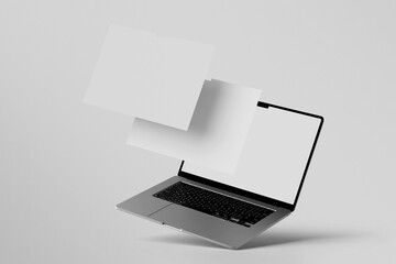 Laptop Screen Mockup, Template for website page