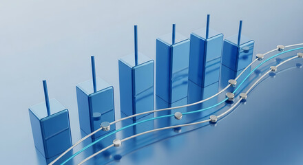 Growth Chart Growing Business Financial Trend Line Data