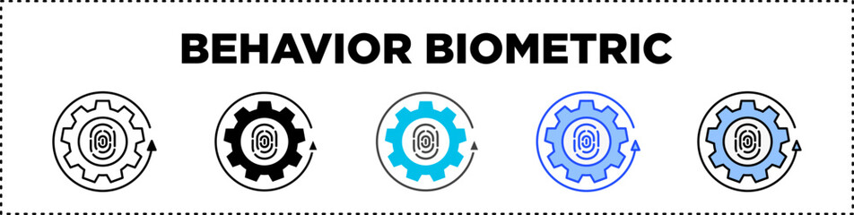 Behavior Biometric Icon Pack Line And Glyph