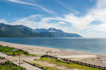 Scenery of Qixingtan Beach in Xincheng Township, Hualien County, Taiwan