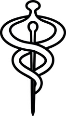 Obraz premium rod of asclepius