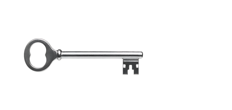 Key on White Background