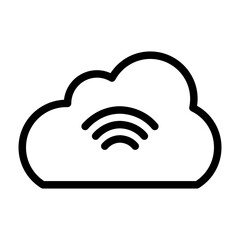 cloud computing line icon
