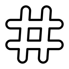 Fototapeta premium hastag line icon