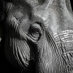 elephant head close up
