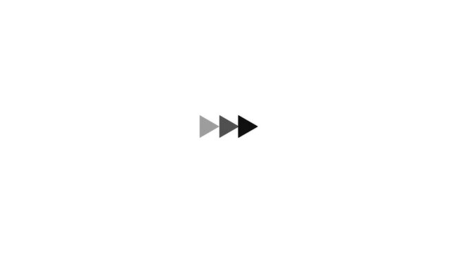 Animation of looping rewind button concept. Rewind Graphic icon Background. play baton icon animated . 4k video