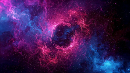 Naklejka premium Cosmic dance of neon energy and color