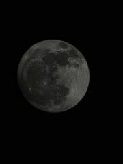 Bright Full Moon in a Clear Night Sky