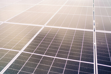 A modern solar panel installed on the building rooftop.