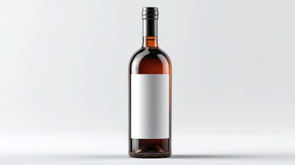 Obraz premium Bottle of alcohol with a white label. mochup-3D-isolate-background