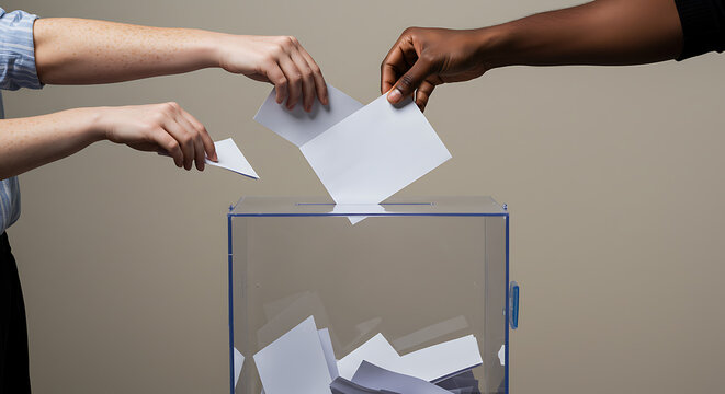 Diversity People Casting Ballots Vote Election Democracy