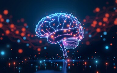 Glowing Neural Network. High quality