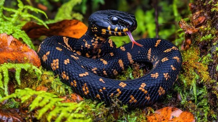 Obraz premium view of a poisonous snake