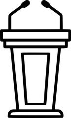 Podium Stage Outline Icon