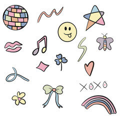cute pastel colored icon. Vector illustration.
