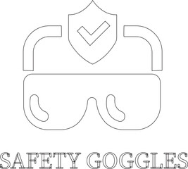 
Work safety line art icon.Warning sign safety first clip art collection for under construction.Obstacle vector illustration.Icon vector for safety and health at work with safety first.
