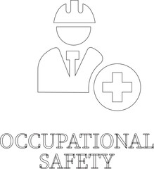 
Work safety line art icon.Warning sign safety first clip art collection for under construction.Obstacle vector illustration.Icon vector for safety and health at work with safety first.
