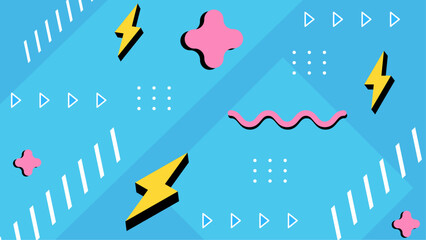 Pink 80s abstract artwork with bold shapes and bright colors, ideal for retro designs, fashion, branding, and vibrant social media posts.