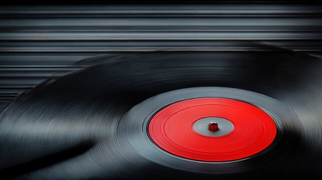 Spinning vinyl record