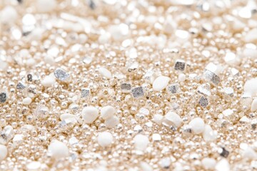 Sparkling white and silver sprinkles