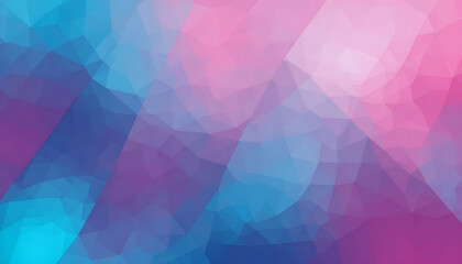 Obraz premium Dynamic Abstract Geometric Polygon Background in Vibrant Pink, Blue, and Purple Low Poly Design