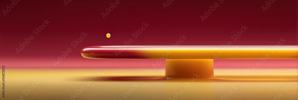 Poster Quantum Levitation Effect with Superfluid Flow and Suspended Platform, Abstract Tunnel Patterns and Floating Droplets for Science and Technology Innovation