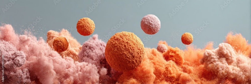 Aufkleber innovative clinical nutrition molecular structures in digital lab environment for skincare marketing