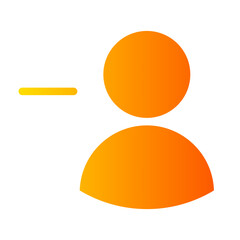 delete friend gradient icon
