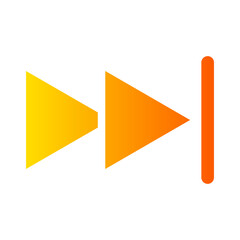 fast forward gradient icon