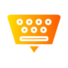 keyboard gradient icon