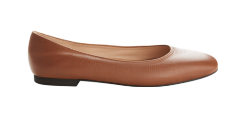 Brown Leather Ballerinas