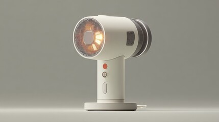 Modern handheld infrared heater with digital control panel compact design perfect for indoor heating comfort and energy efficiency in home or office