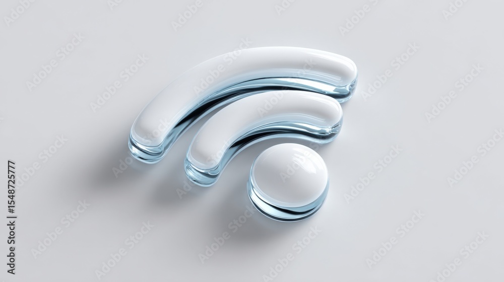 Poster modern wi fi signal icon technology symbol representation wireless communication connectivity digita