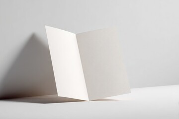 Fototapeta premium Folded card mockup for creative invitations and greeting cards