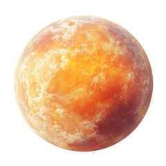 A digital rendering of a fiery orange planet, possibly depicting a fictional exoplanet or a stylized Mars.