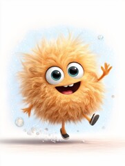 Fototapeta premium Fluffy, joyful character
