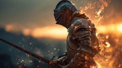 Knight armor fire