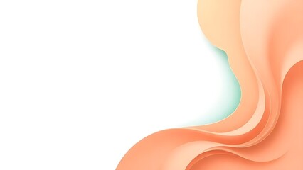 Abstract Peach and White Wave Design Elegant Fluid Background for Presentations, Websites, and Digital Designs