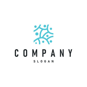 illustration of teamwork logo symbol icon with simple concept of team success with united hands together illustration template for product brand or poster